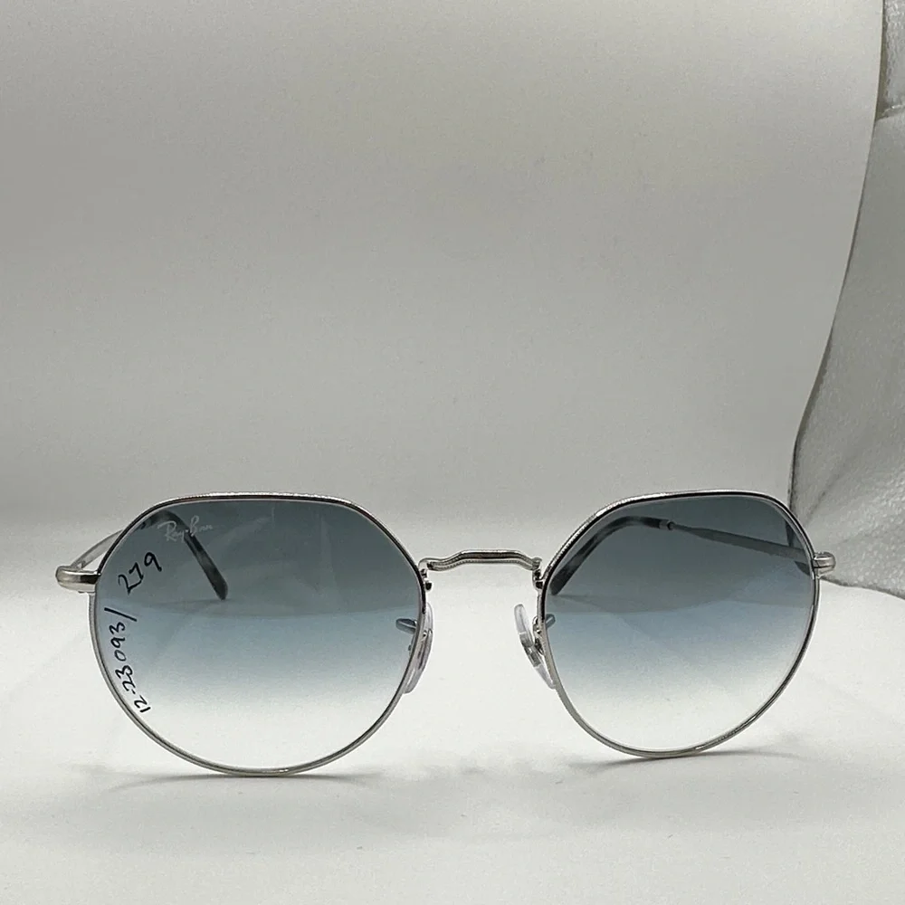 Ray-Ban Silver Frame Sunglasses with Blue Gradient Lenses RB 3565 (No Case)